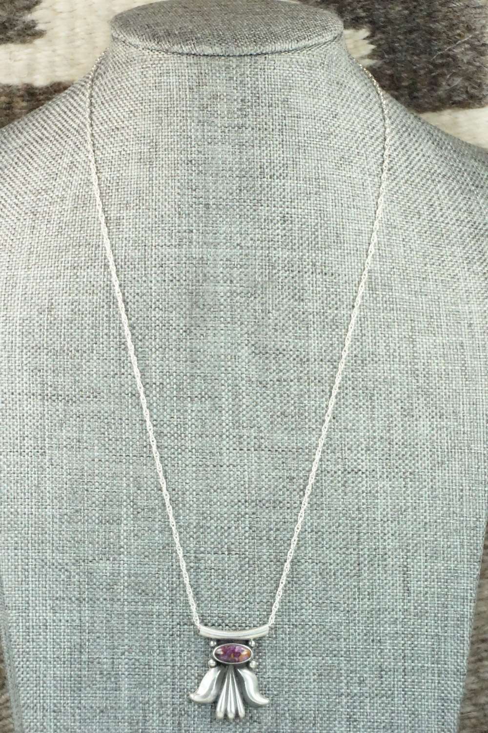 Spiny Oyster & Sterling Silver Necklace - Sharon McCarthy