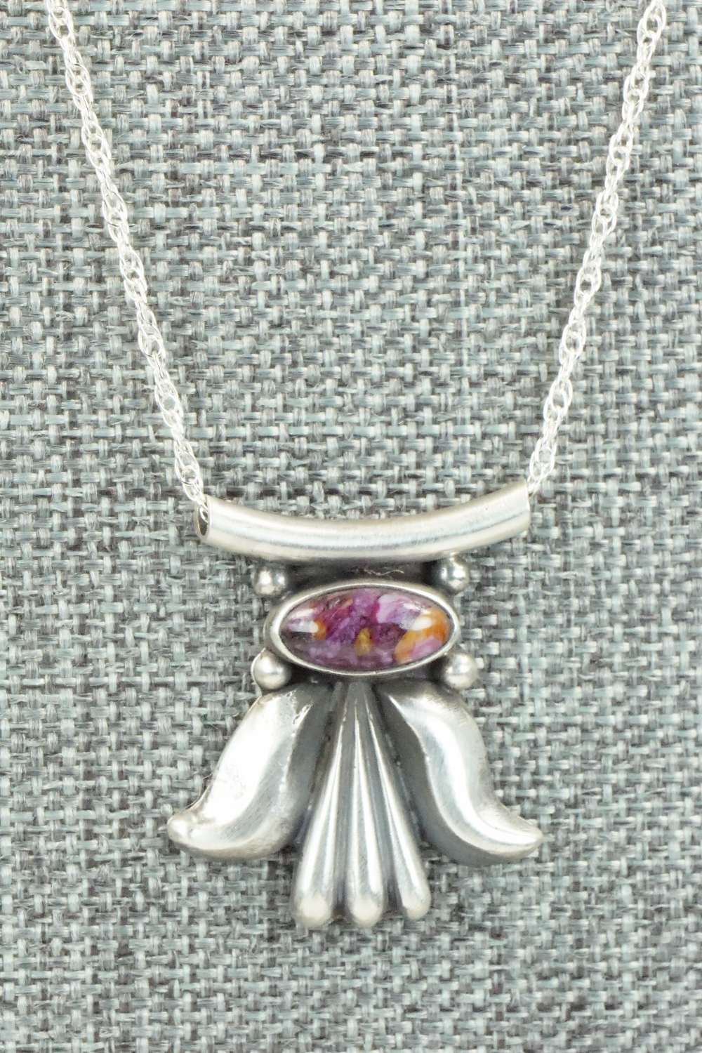 Spiny Oyster & Sterling Silver Necklace - Sharon McCarthy