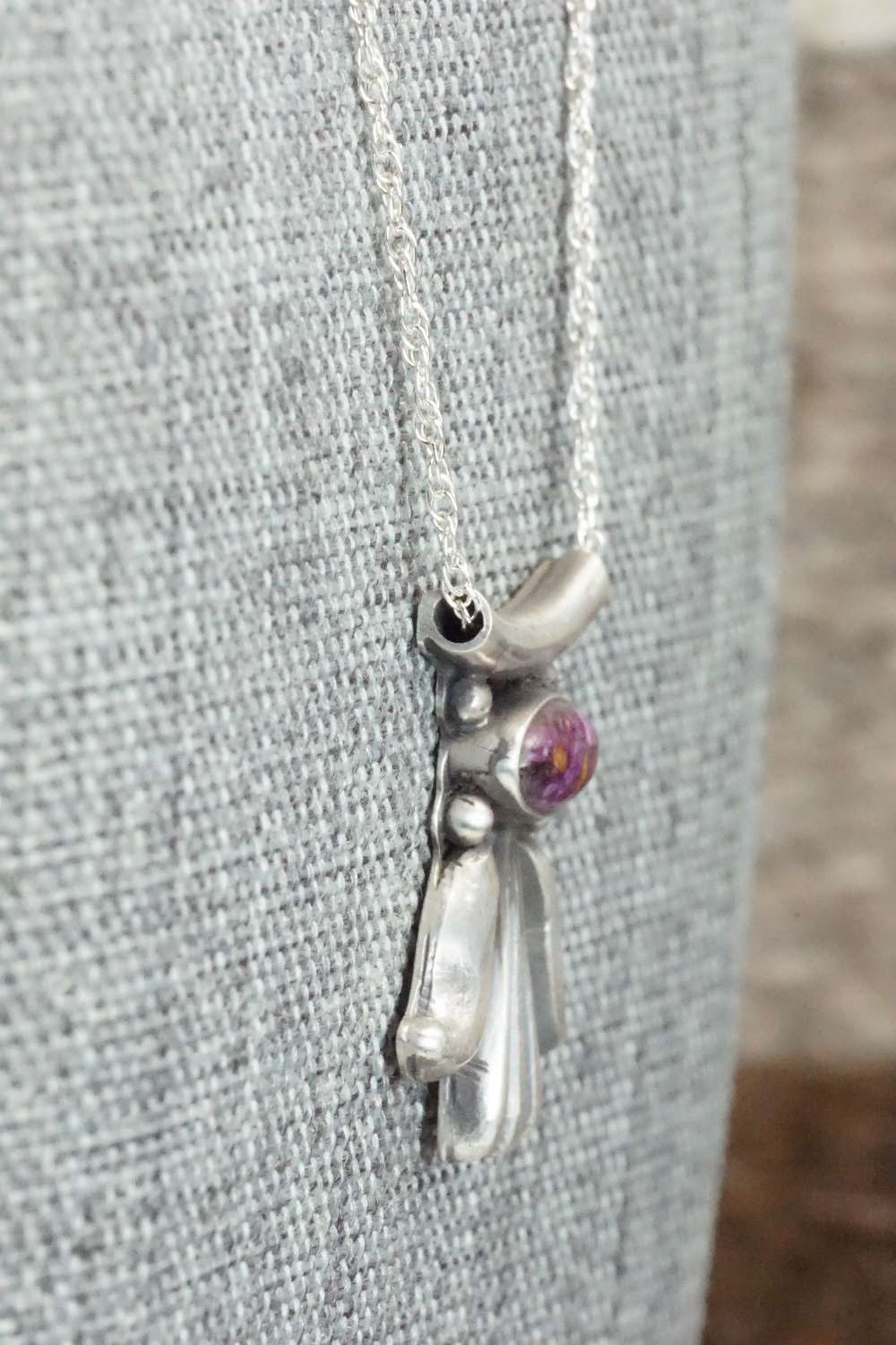 Spiny Oyster & Sterling Silver Necklace - Sharon McCarthy