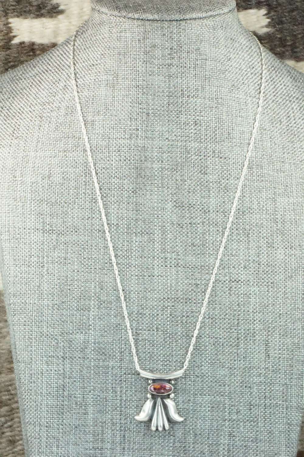 Spiny Oyster & Sterling Silver Necklace - Sharon McCarthy