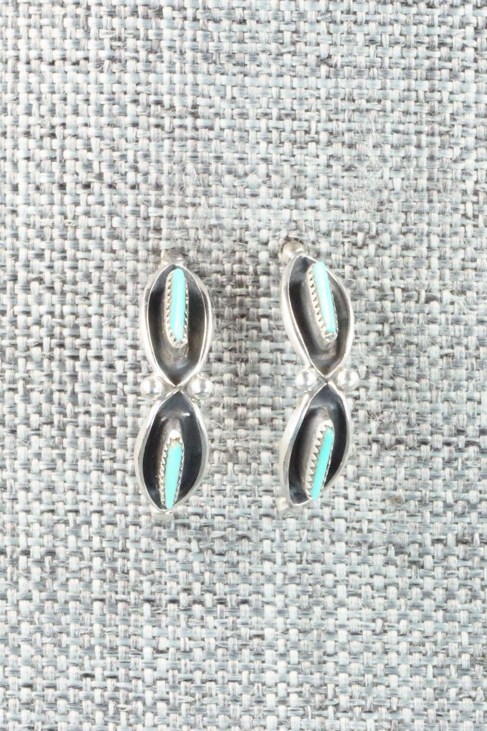 Turquoise & Sterling Silver Earrings - Fernando Othole