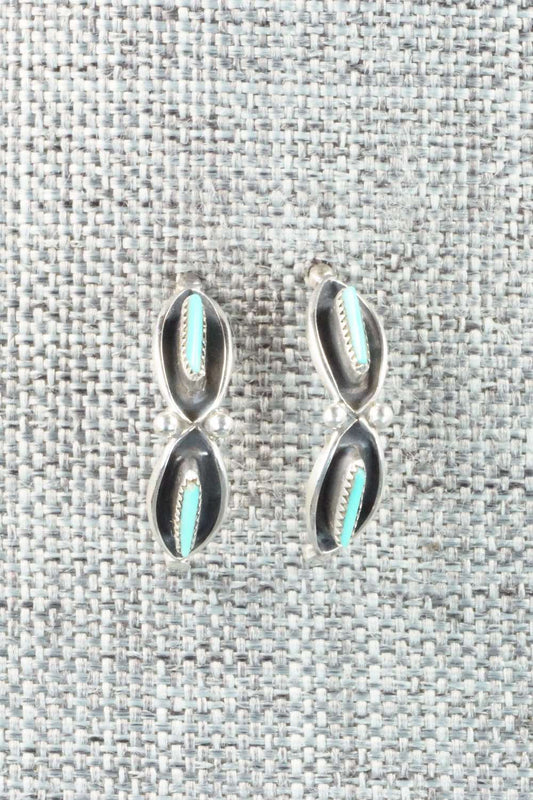 Turquoise & Sterling Silver Earrings - Fernando Othole