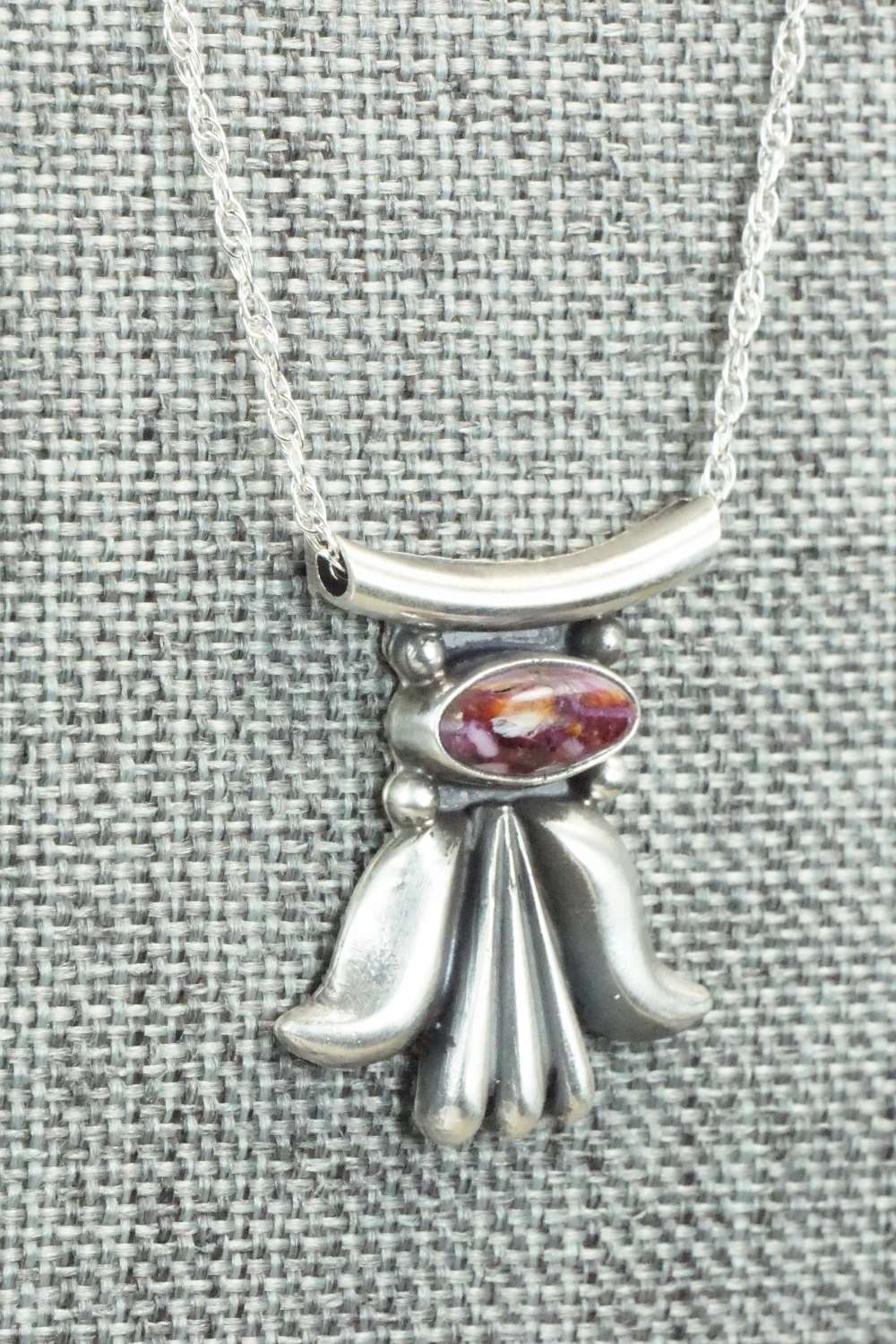 Spiny Oyster & Sterling Silver Necklace - Sharon McCarthy