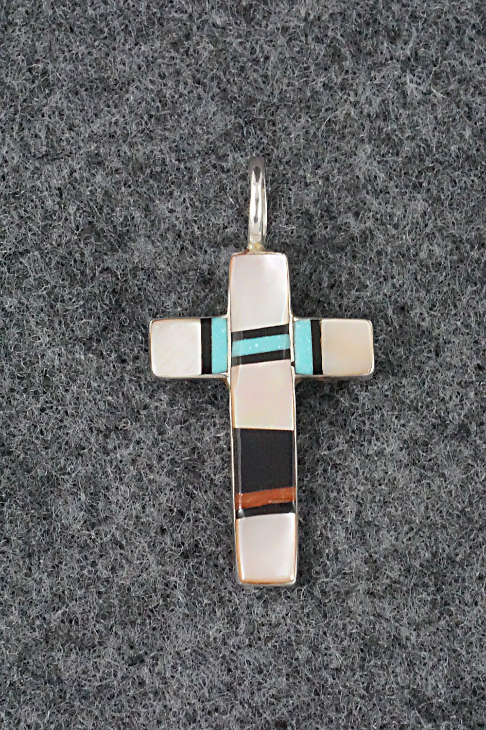 Multi Stone & Sterling Silver Inlay Pendant - Bobby Sanchez