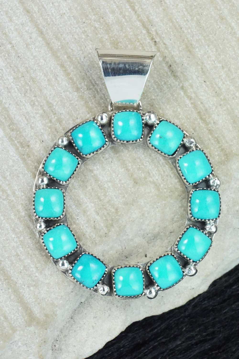 Turquoise & Sterling Silver Pendant - Spencer