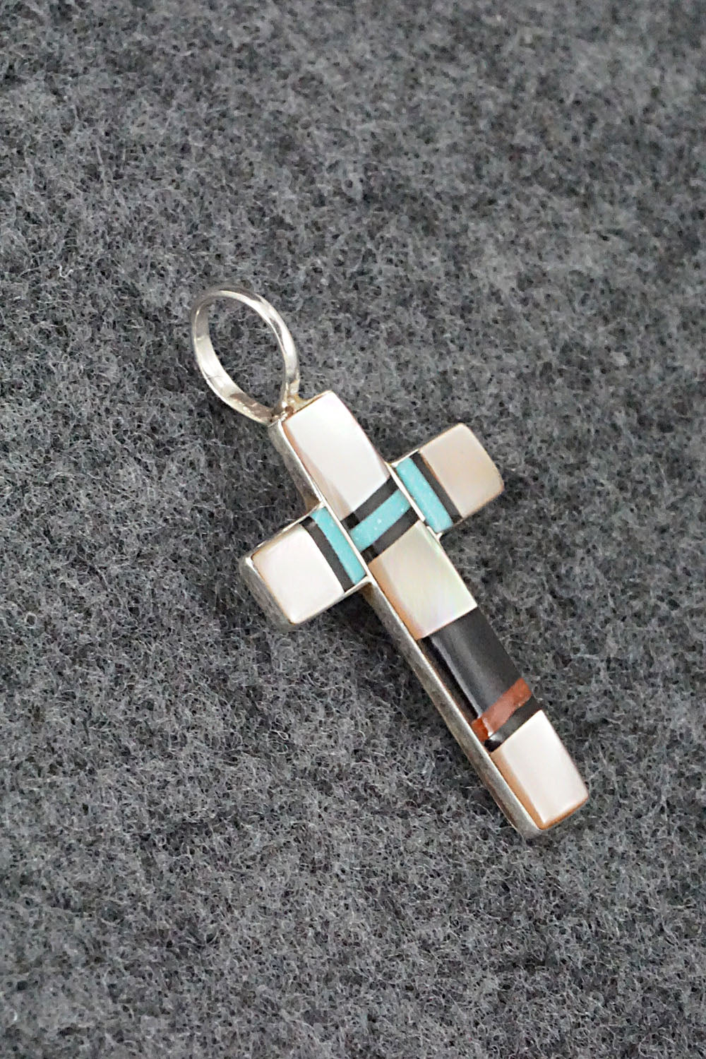 Multi Stone & Sterling Silver Inlay Pendant - Bobby Sanchez