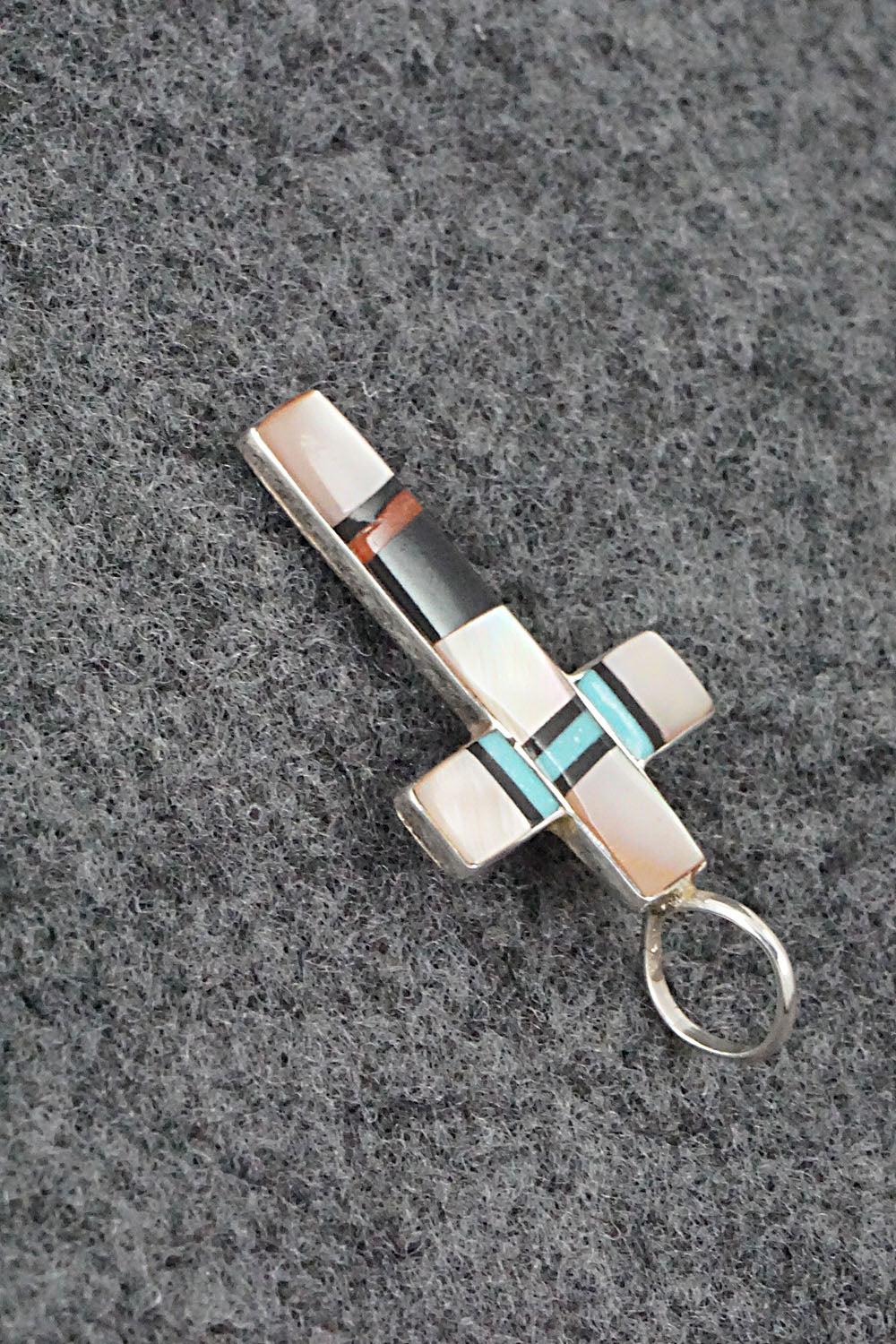 Multi Stone & Sterling Silver Inlay Pendant - Bobby Sanchez