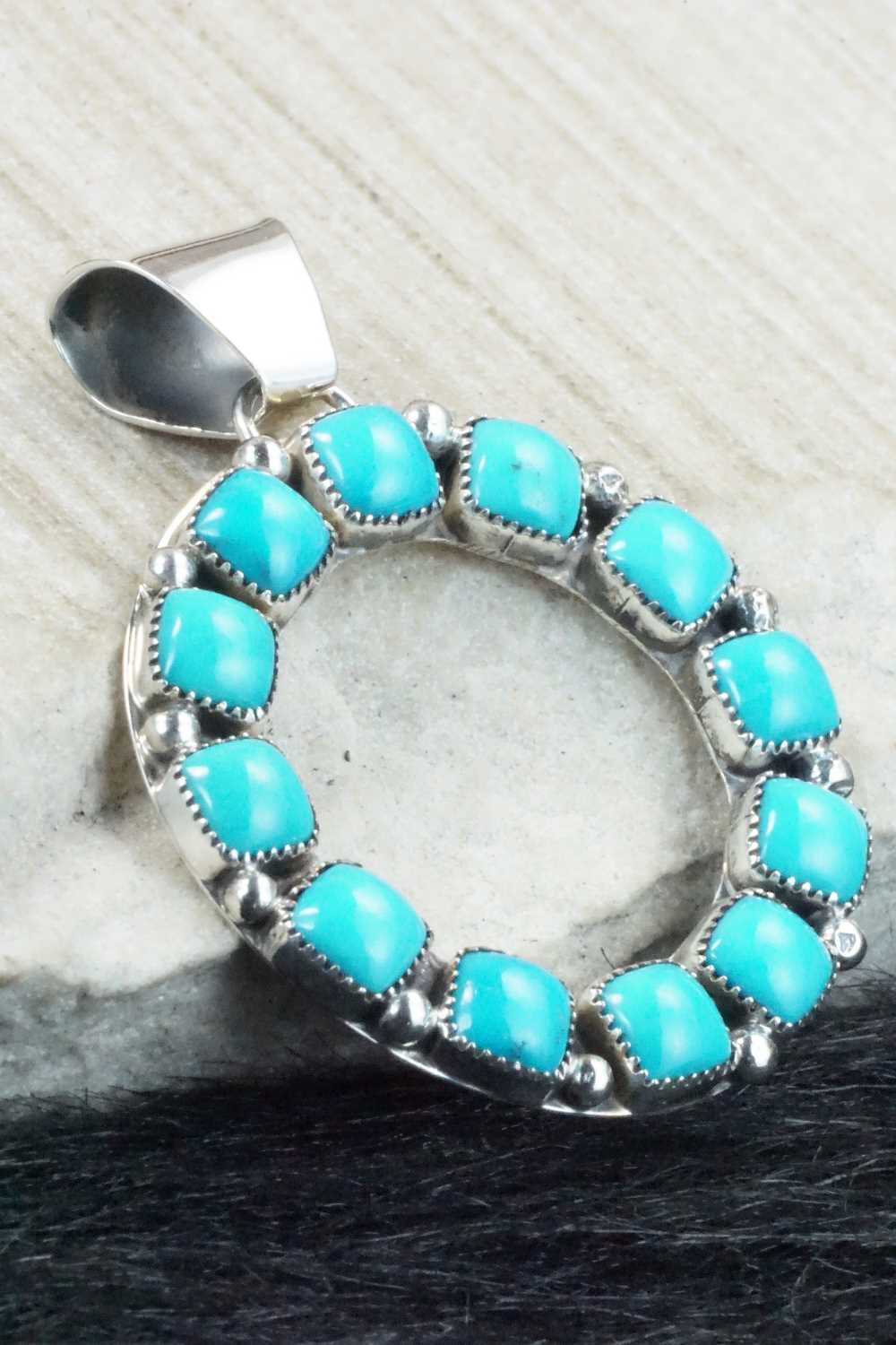 Turquoise & Sterling Silver Pendant - Spencer