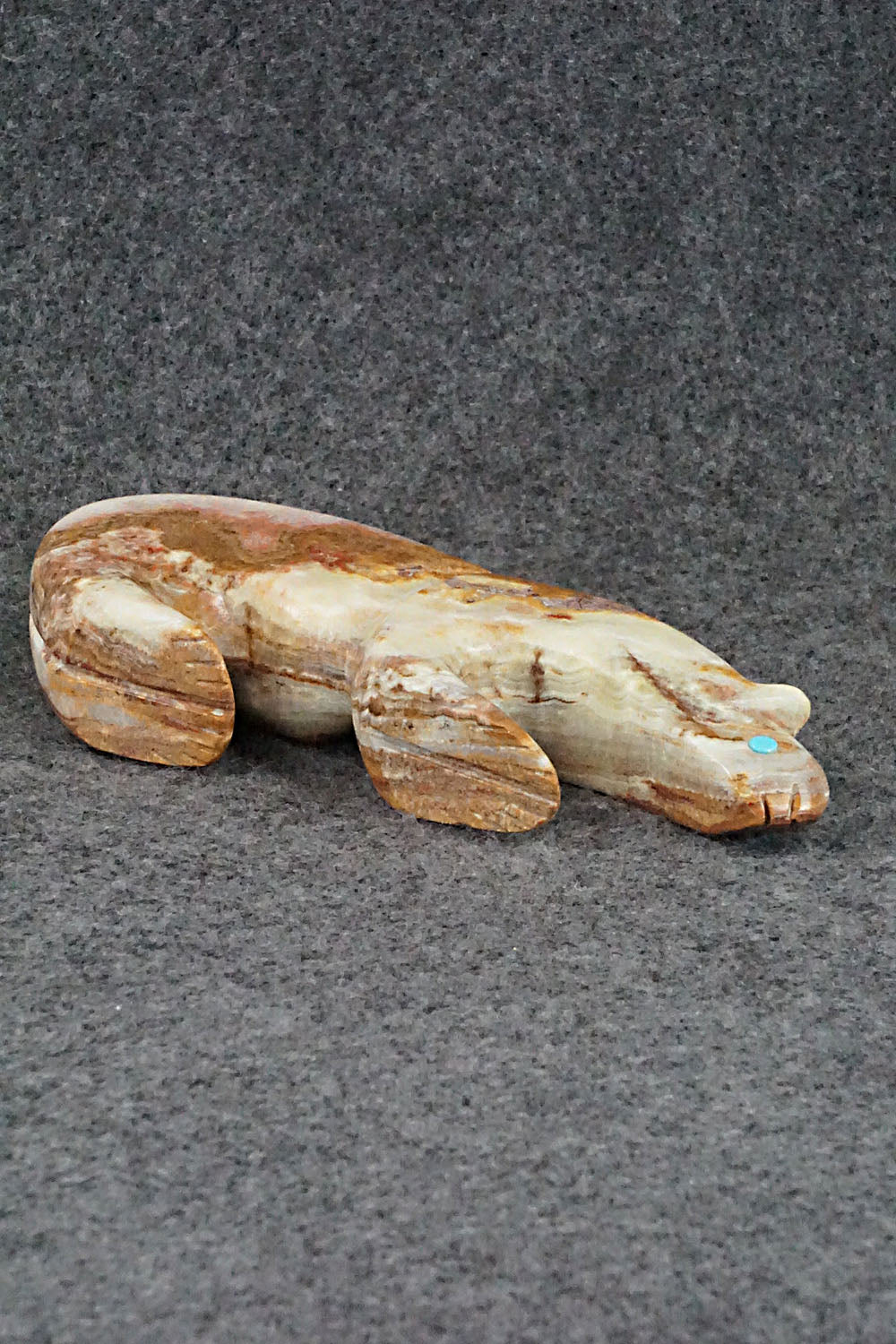 Mountain Lion Zuni Fetish Carving - Ronnie Lunasee