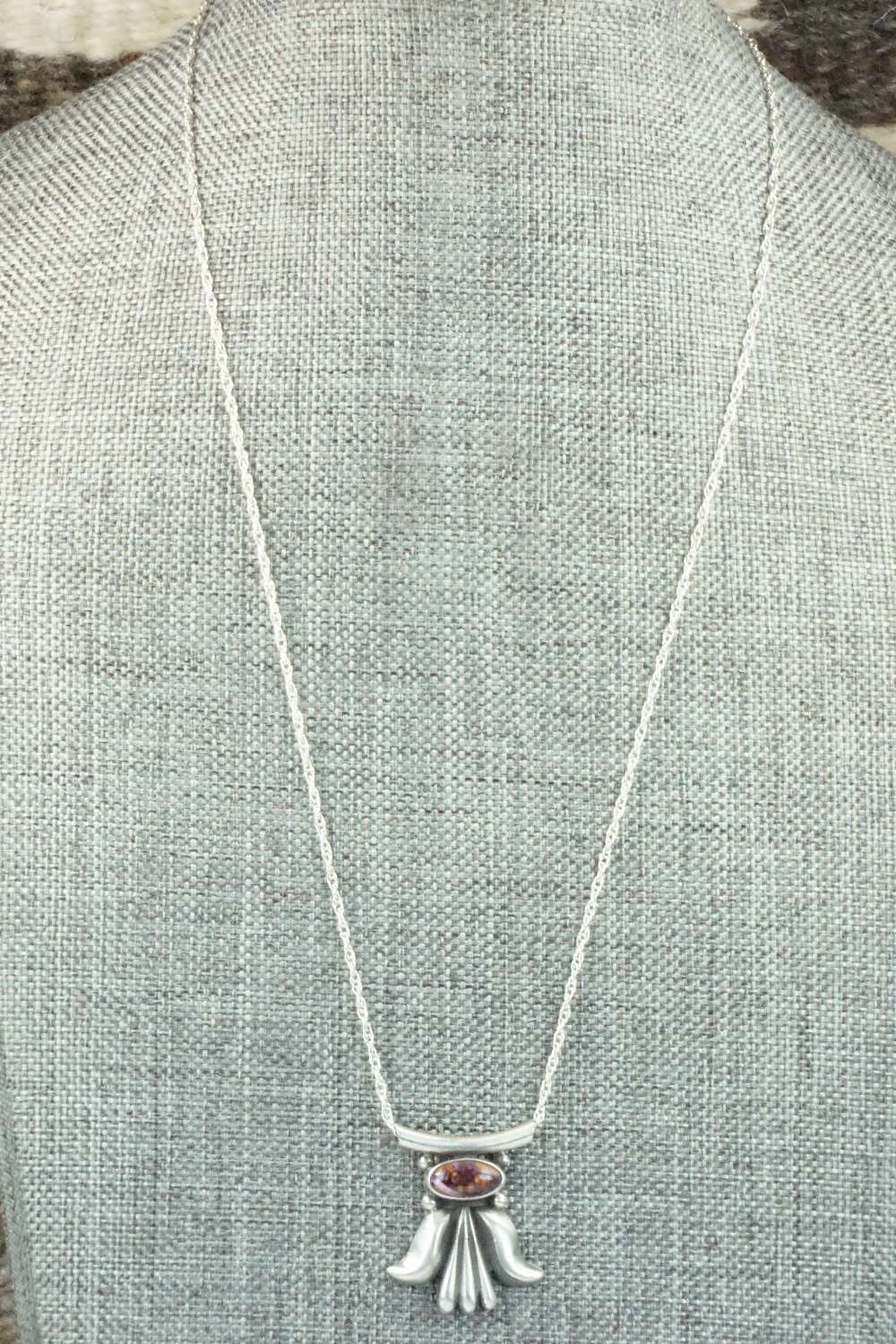 Spiny Oyster & Sterling Silver Necklace - Sharon McCarthy