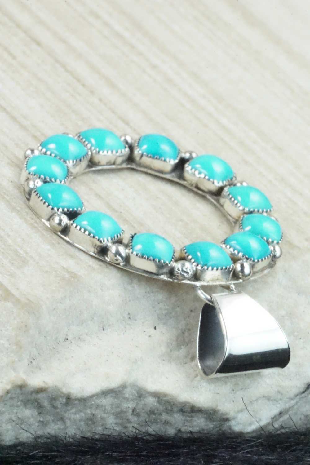 Turquoise & Sterling Silver Pendant - Spencer