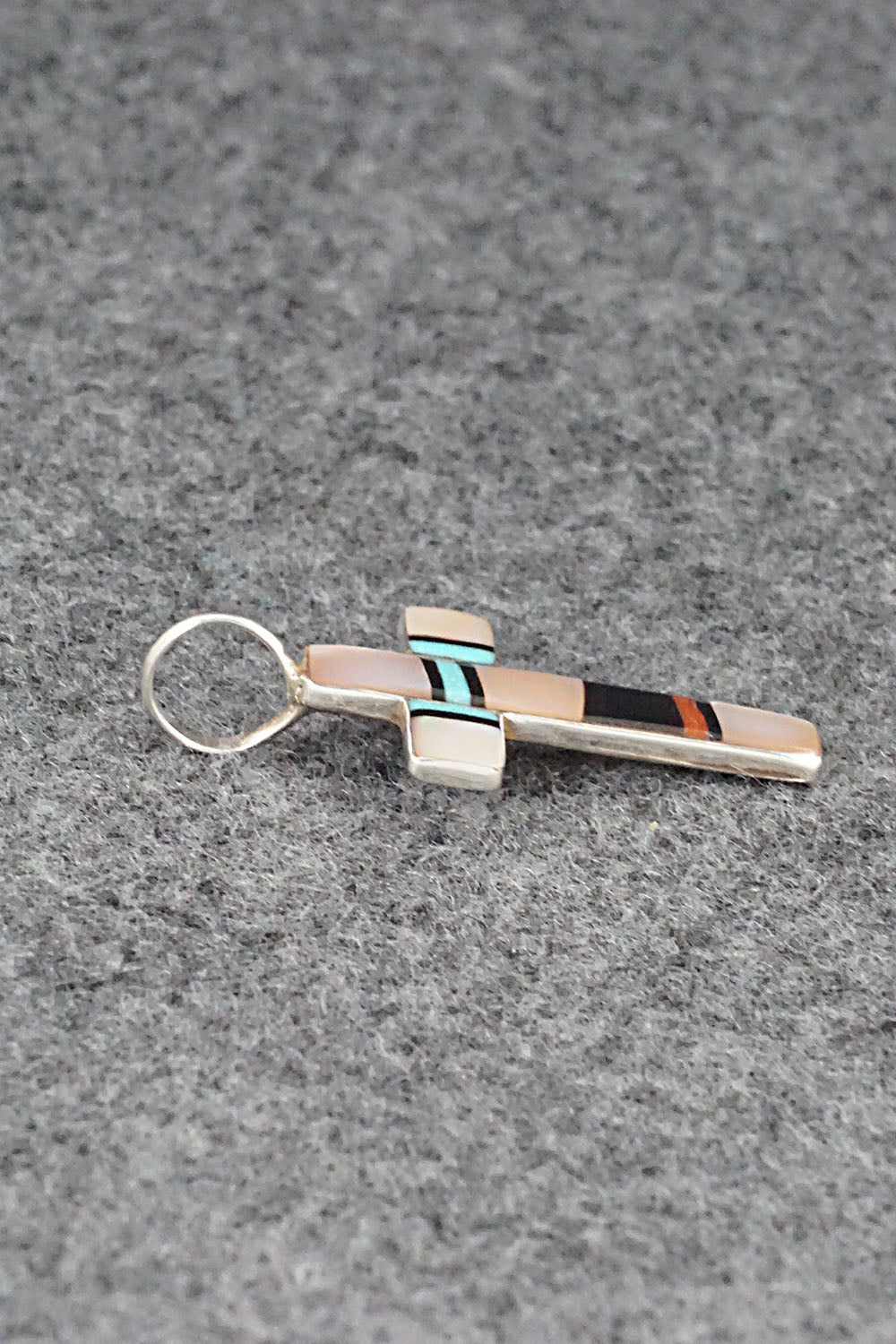 Multi Stone & Sterling Silver Inlay Pendant - Bobby Sanchez
