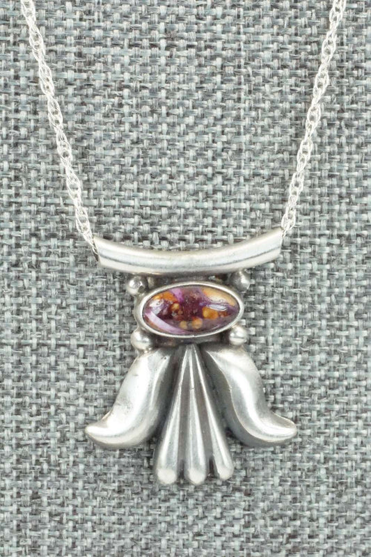 Spiny Oyster & Sterling Silver Necklace - Sharon McCarthy