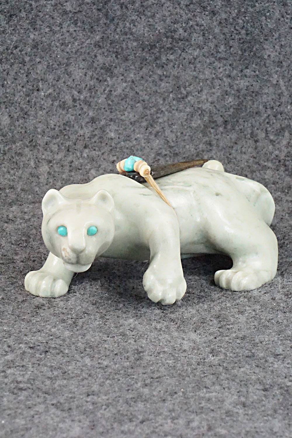 Mountain Lion Zuni Fetish Carving - Albert Eustace