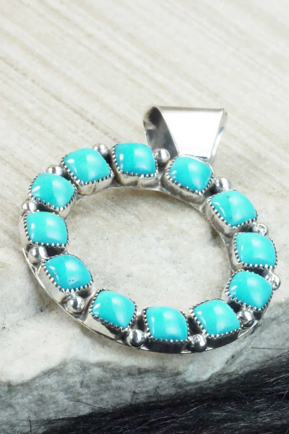 Turquoise & Sterling Silver Pendant - Spencer