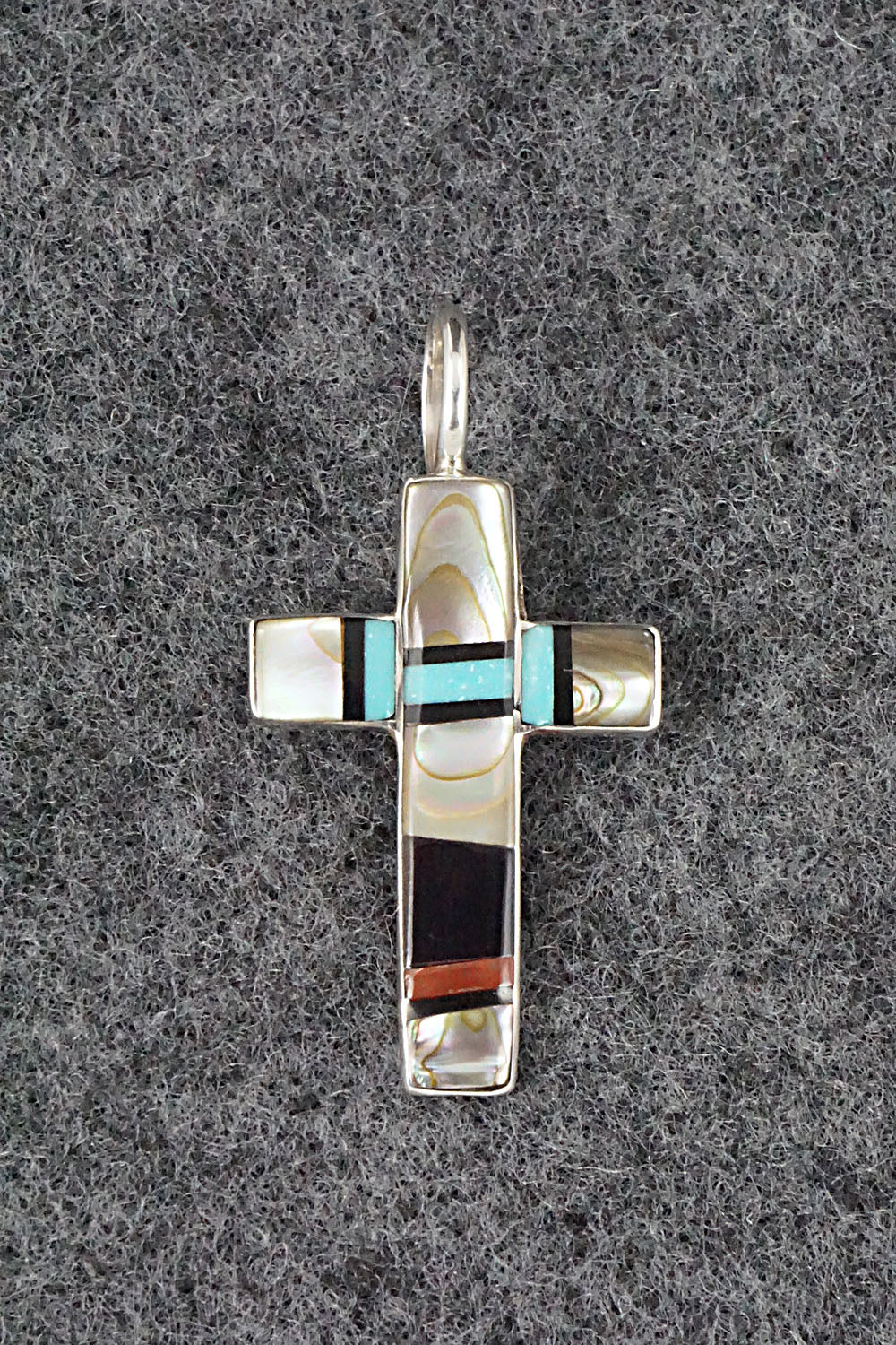 Multi Stone & Sterling Silver Inlay Pendant - Bobby Sanchez