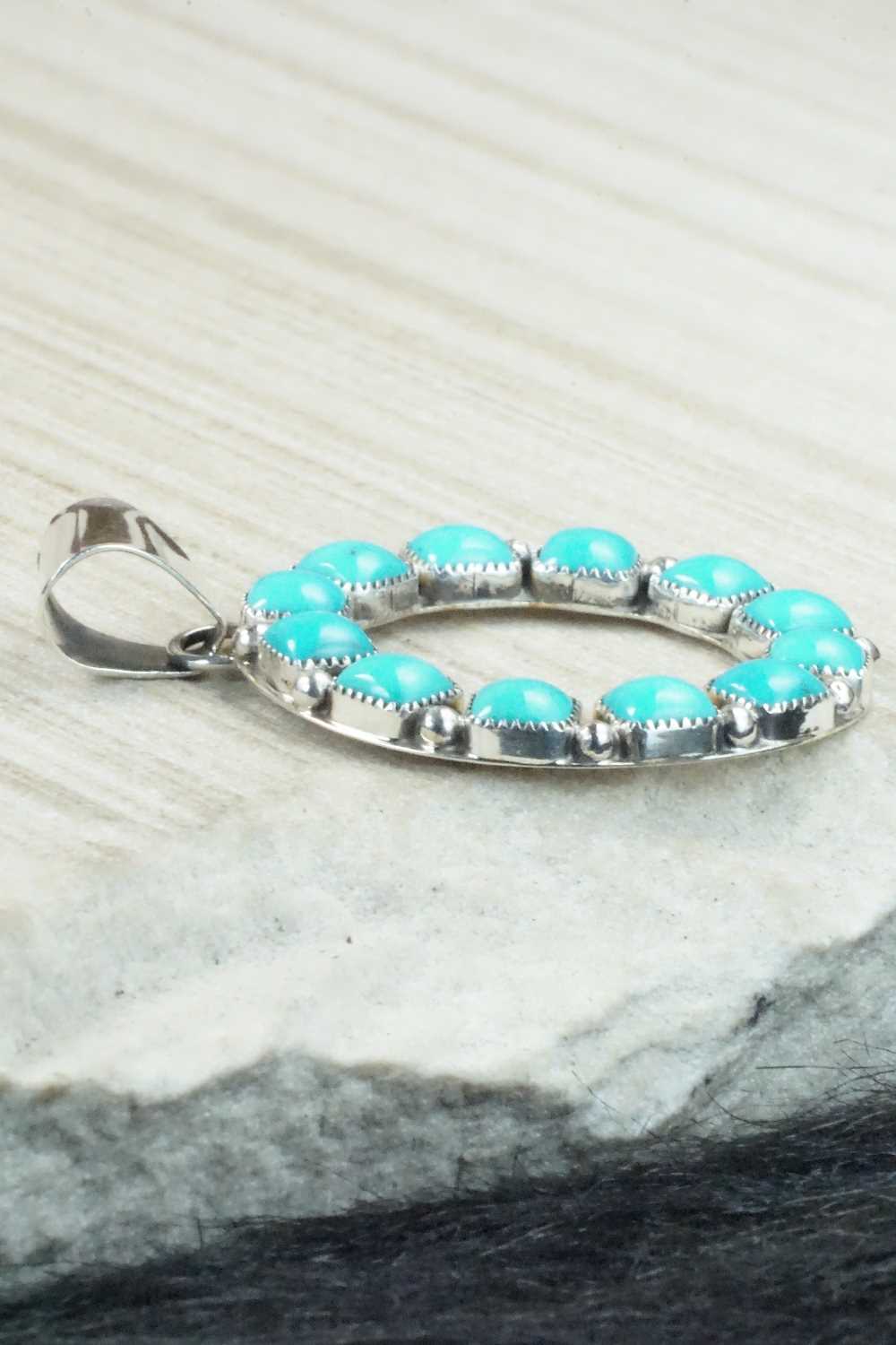 Turquoise & Sterling Silver Pendant - Spencer