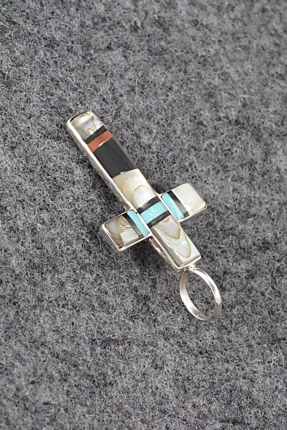 Multi Stone & Sterling Silver Inlay Pendant - Bobby Sanchez