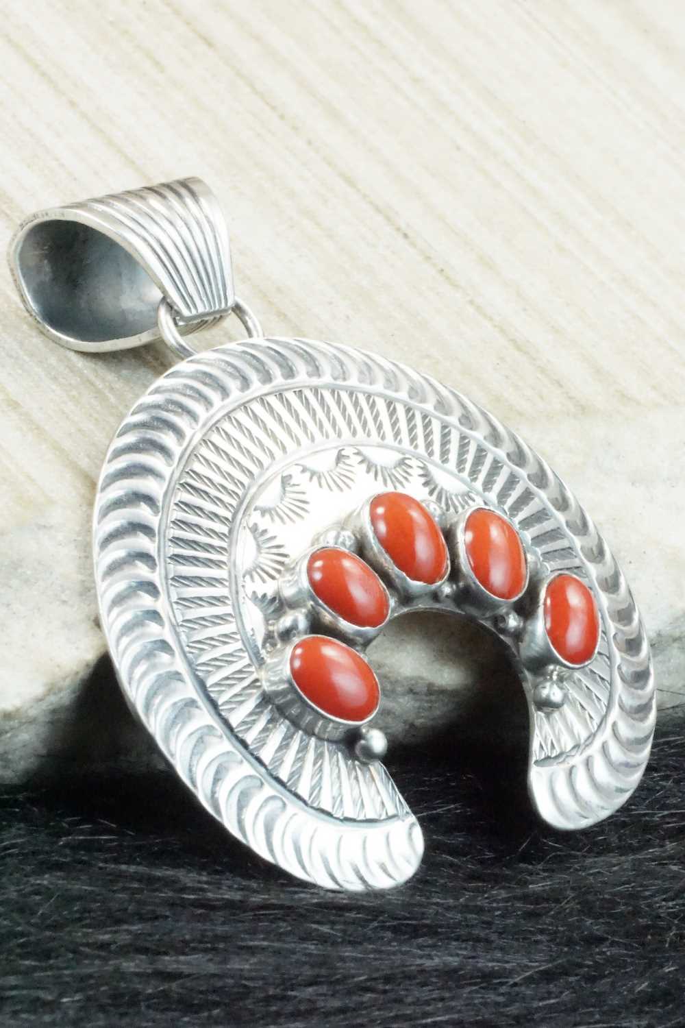 Coral & Sterling Silver Pendant - Mary Ann Spencer