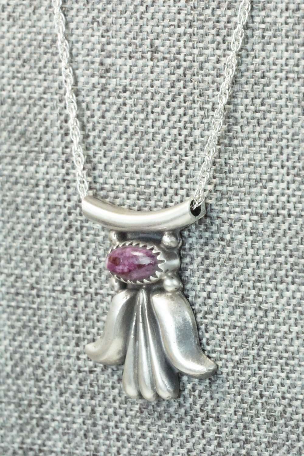 Spiny Oyster & Sterling Silver Necklace - Sharon McCarthy