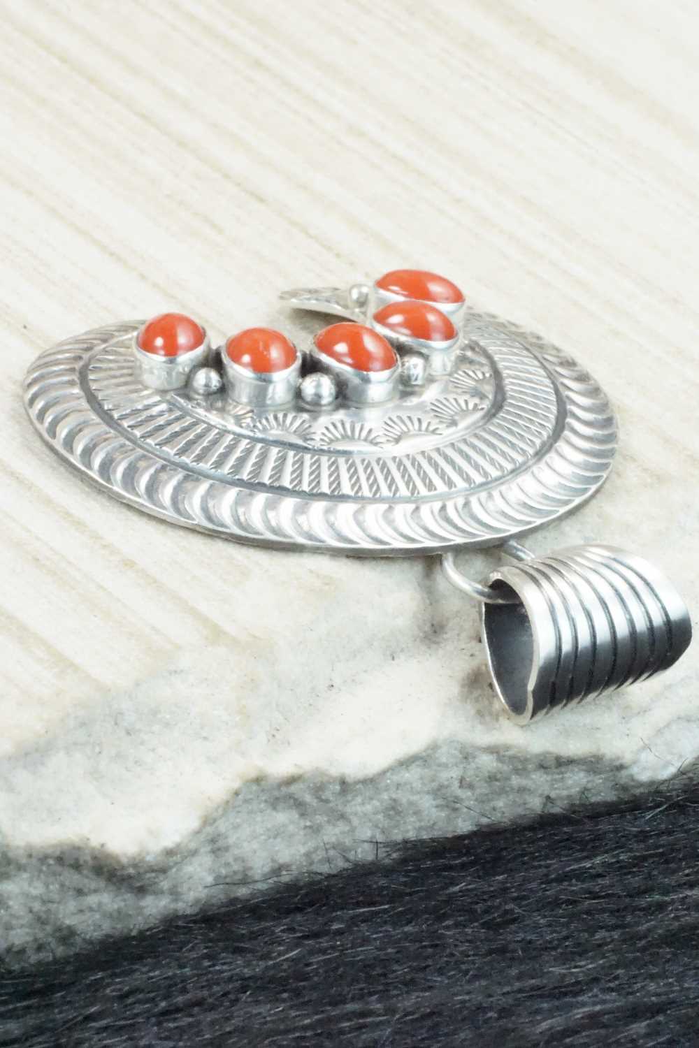 Coral & Sterling Silver Pendant - Mary Ann Spencer