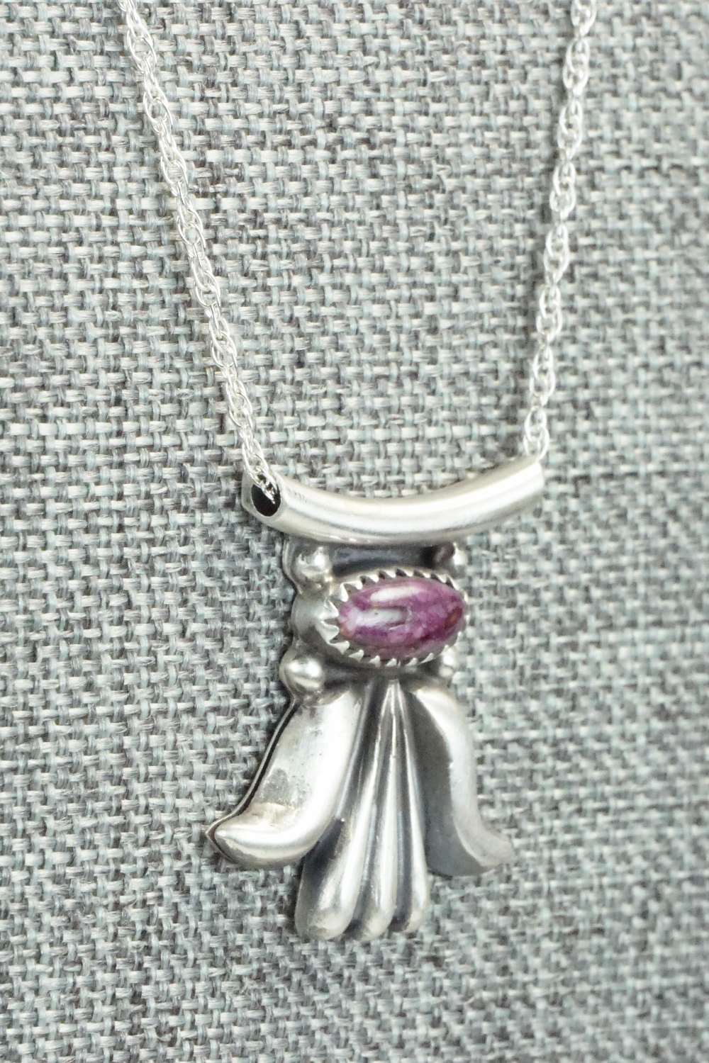 Spiny Oyster & Sterling Silver Necklace - Sharon McCarthy
