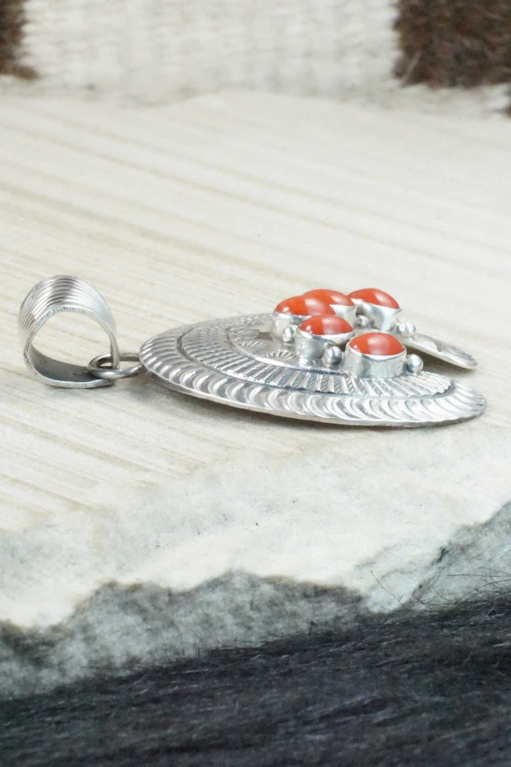 Coral & Sterling Silver Pendant - Mary Ann Spencer
