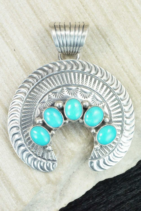Turquoise & Sterling Silver Pendant - Mary Ann Spencer