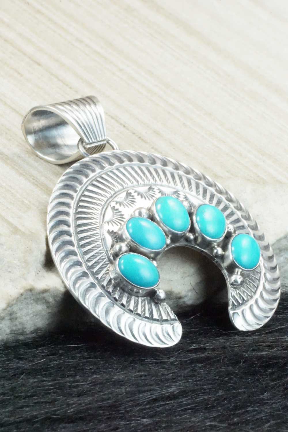 Turquoise & Sterling Silver Pendant - Mary Ann Spencer