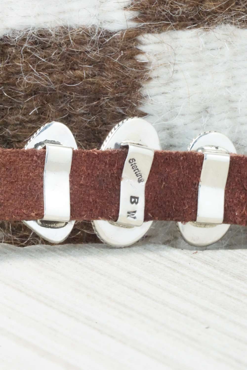 Multi Stone & Sterling Silver Leather Bracelet - Bonnie Willie
