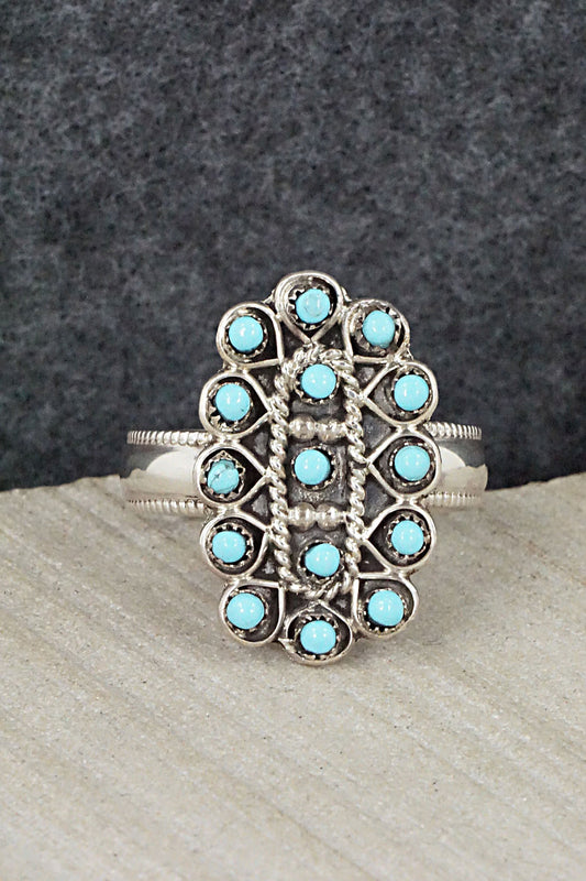 Turquoise & Sterling Silver Ring - Wayne Johnson - Size 12