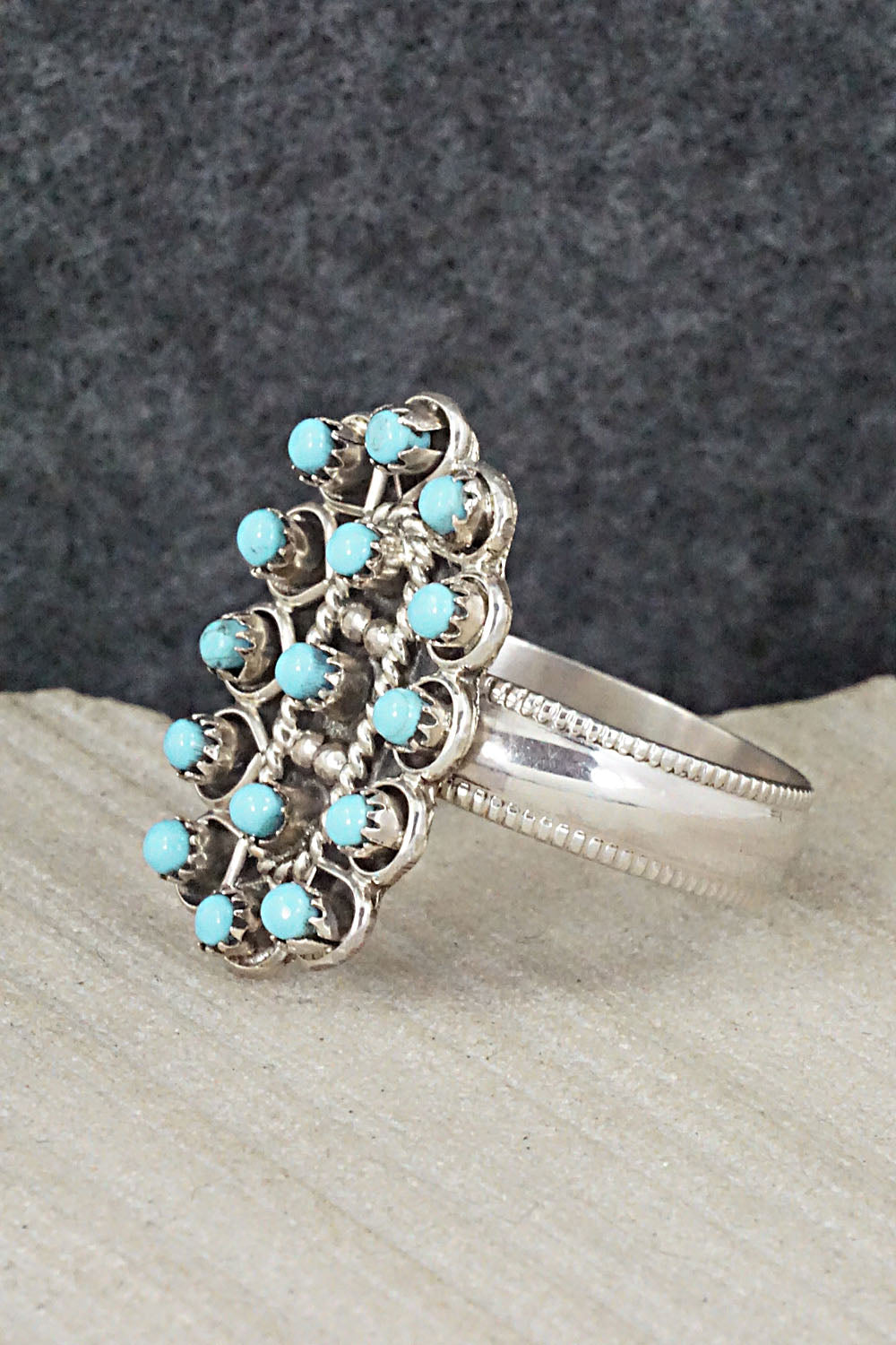Turquoise & Sterling Silver Ring - Wayne Johnson - Size 12