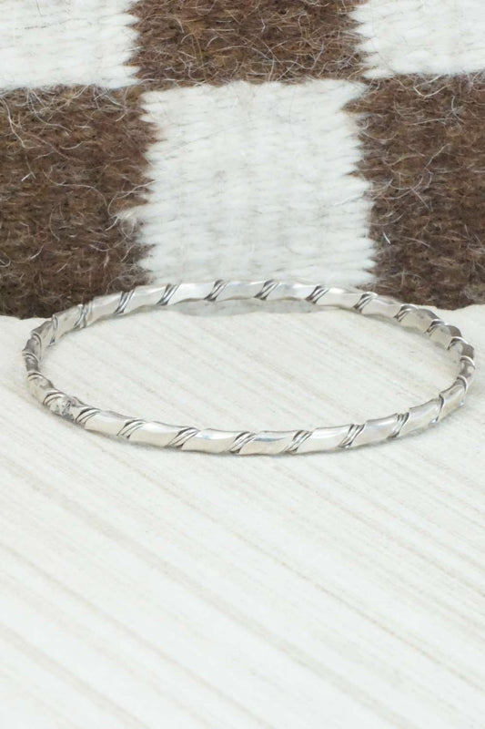 Sterling Silver Bangle Cuff - Elaine Tahe