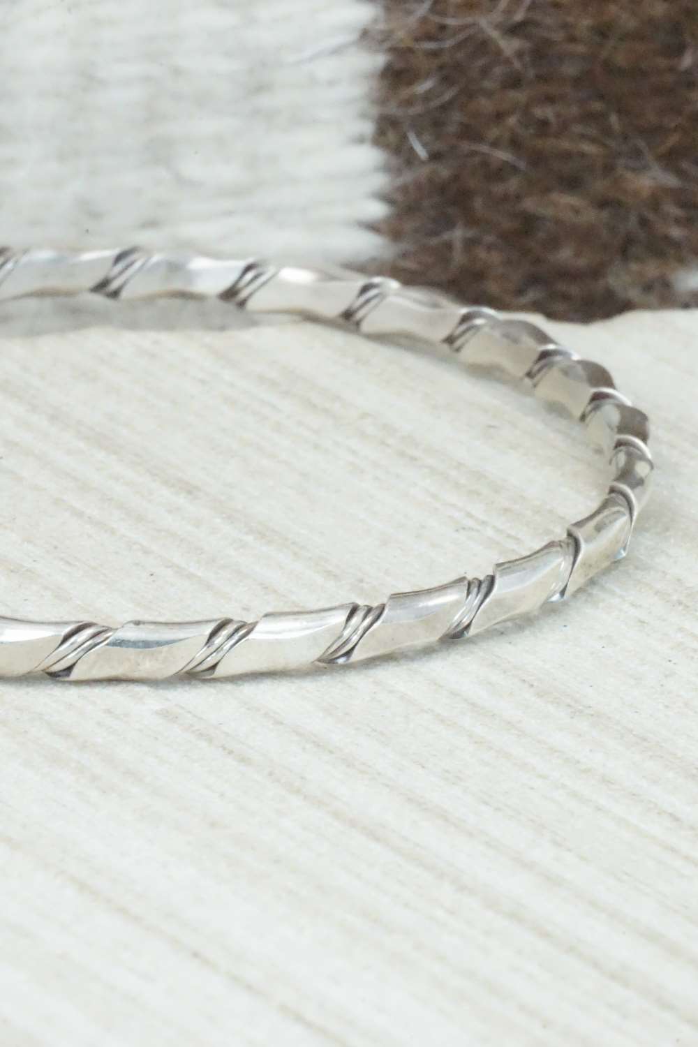 Sterling Silver Bangle Cuff - Elaine Tahe