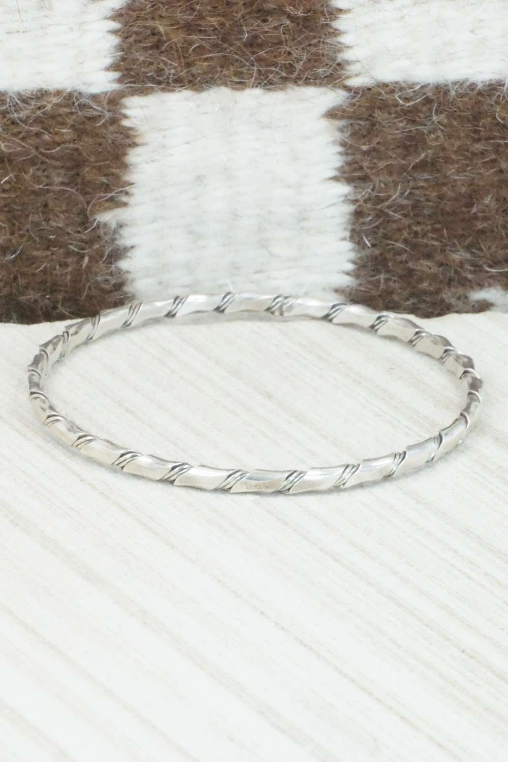 Sterling Silver Bangle Cuff - Elaine Tahe