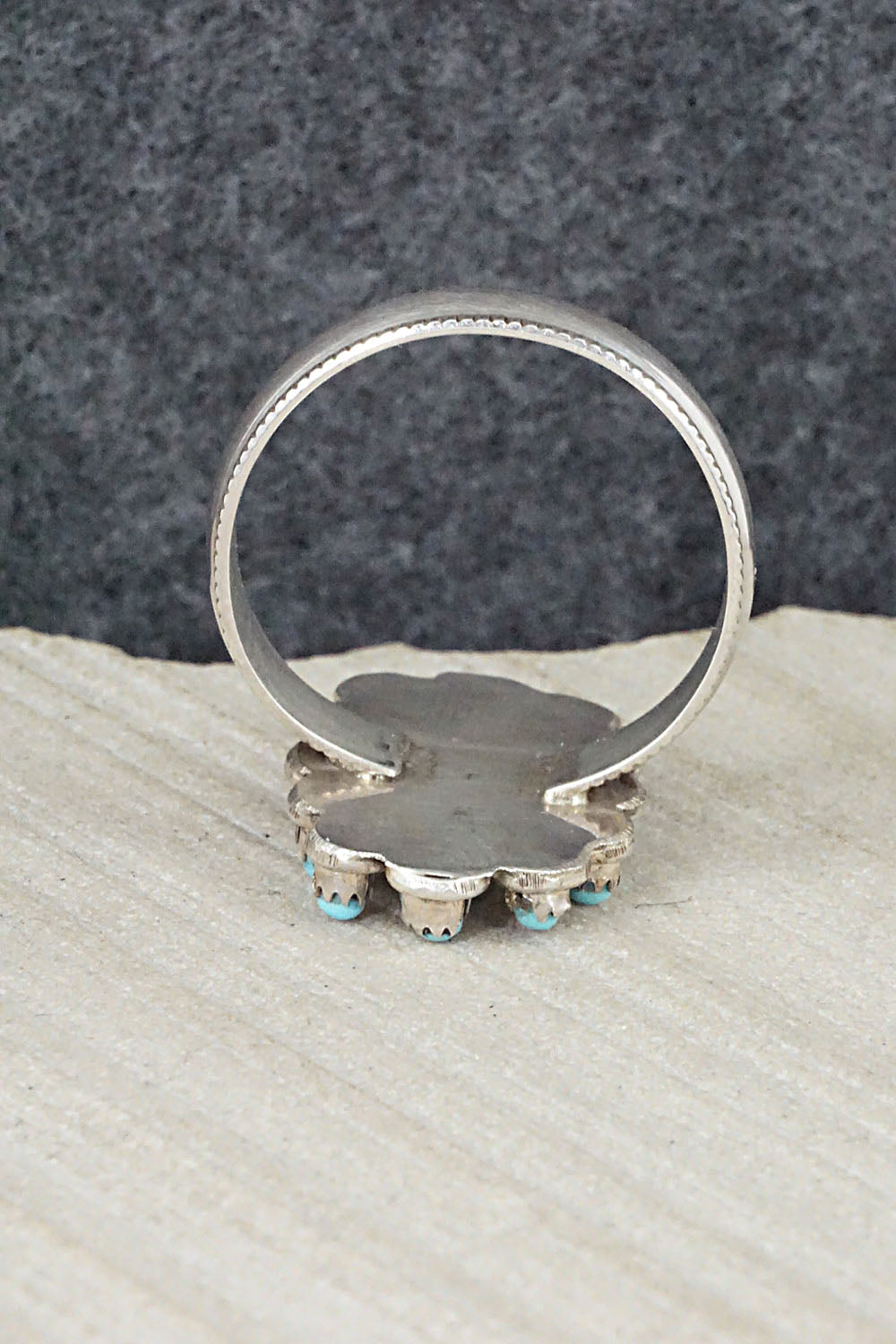 Turquoise & Sterling Silver Ring - Wayne Johnson - Size 12