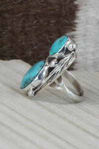 Turquoise & Sterling Silver Ring - Priscilla Reeder - Size 7.75