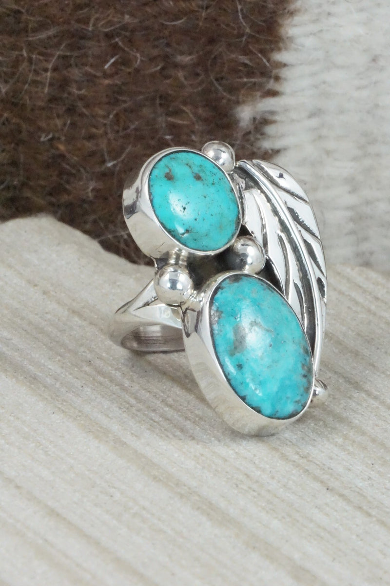 Turquoise & Sterling Silver Ring - Priscilla Reeder - Size 7.75