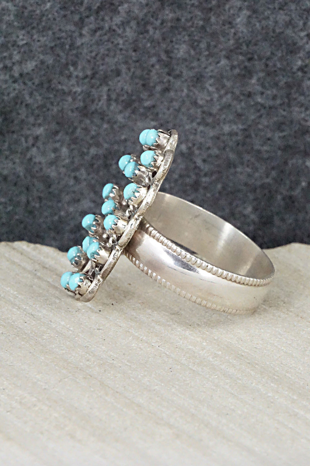 Turquoise & Sterling Silver Ring - Wayne Johnson - Size 9.25