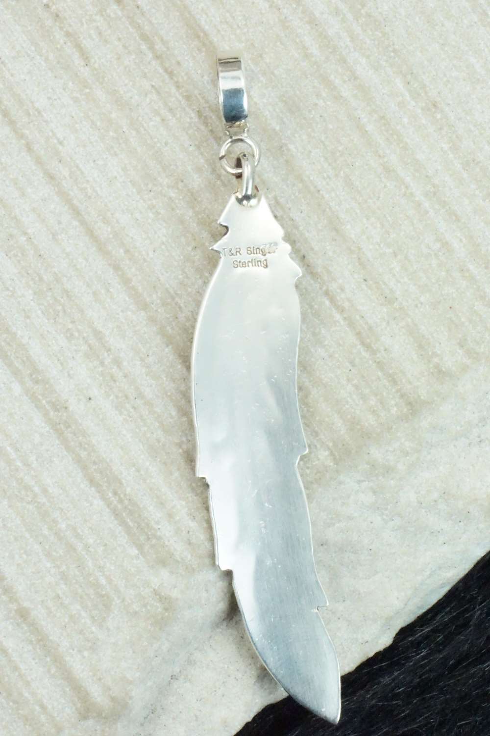 Turquoise & Sterling Silver Pendant - Rosita Singer