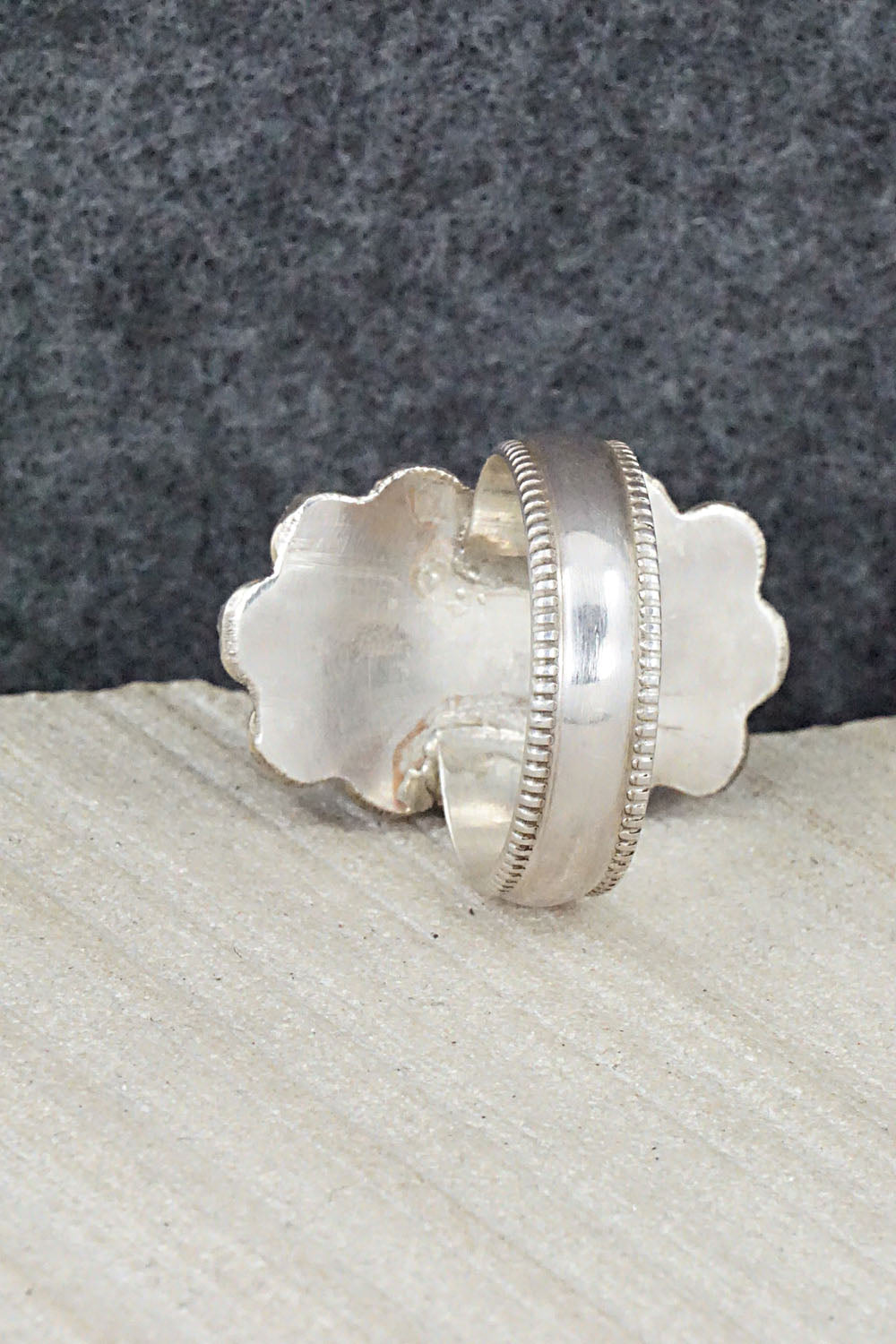 Turquoise & Sterling Silver Ring - Wayne Johnson - Size 7.5