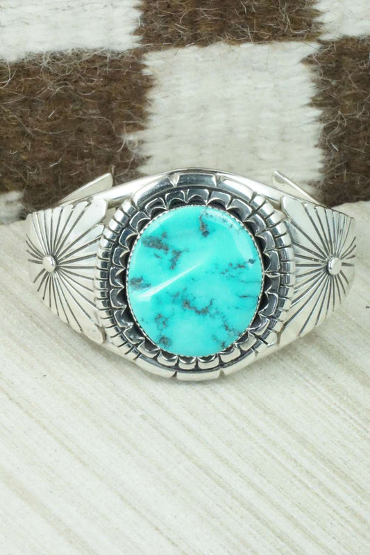 Turquoise & Sterling Silver Bracelet - Eddie Chaco