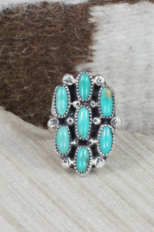 Turquoise & Sterling Silver Ring - Priscilla Reeder - Size 7
