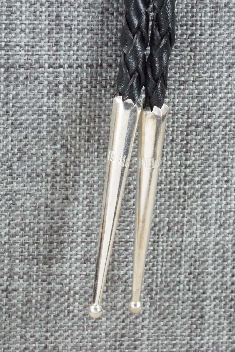 Turquoise, Coral & Sterling Silver Bolo Tie - Wilbur Myers