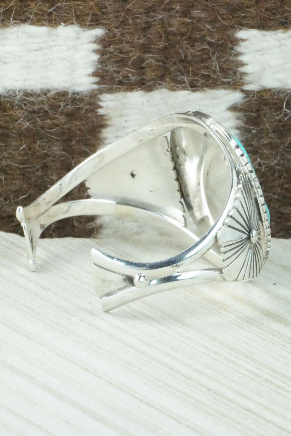 Turquoise & Sterling Silver Bracelet - Eddie Chaco