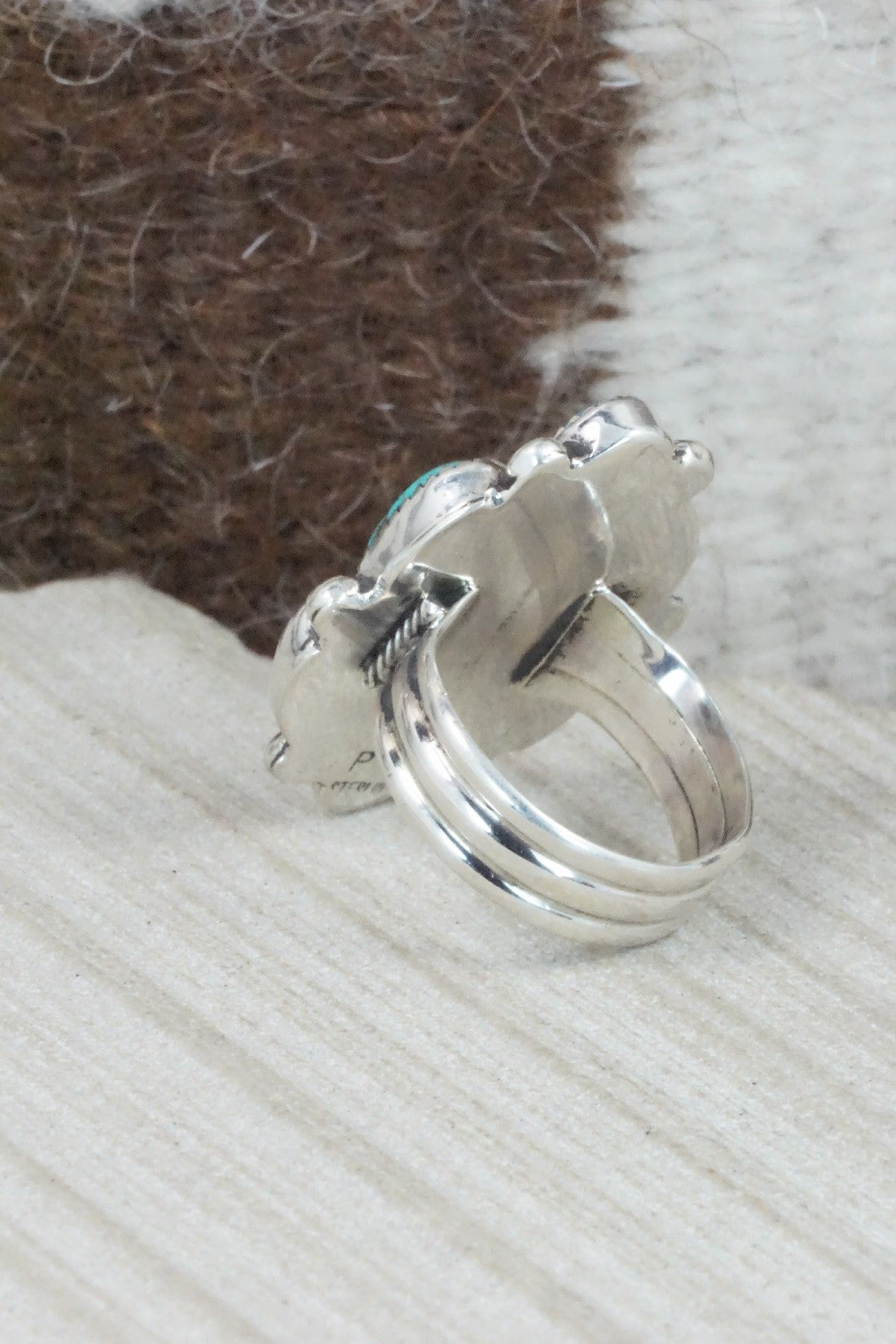 Turquoise & Sterling Silver Ring - Priscilla Reeder - Size 8