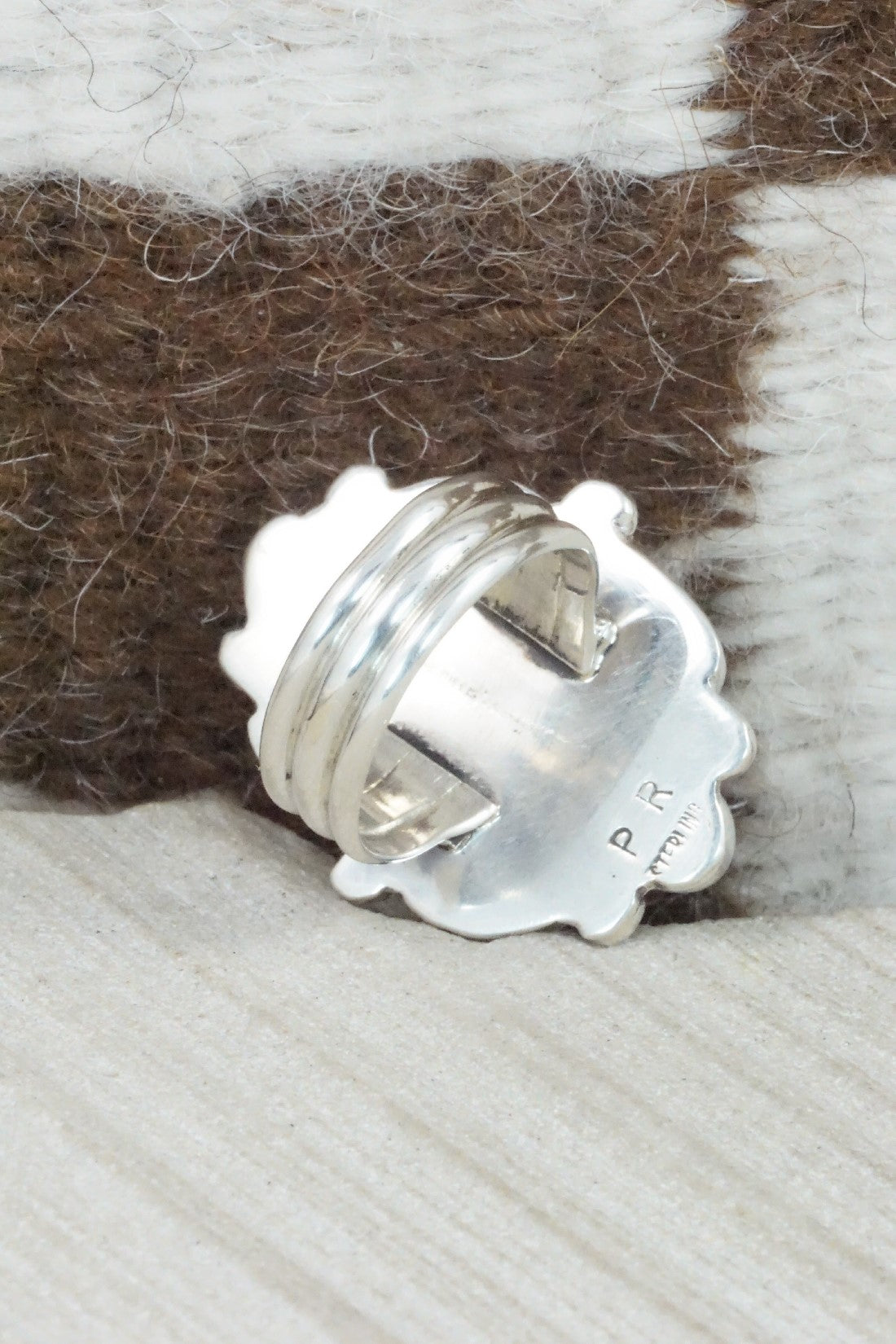 Turquoise & Sterling Silver Ring - Priscilla Reeder - Size 8