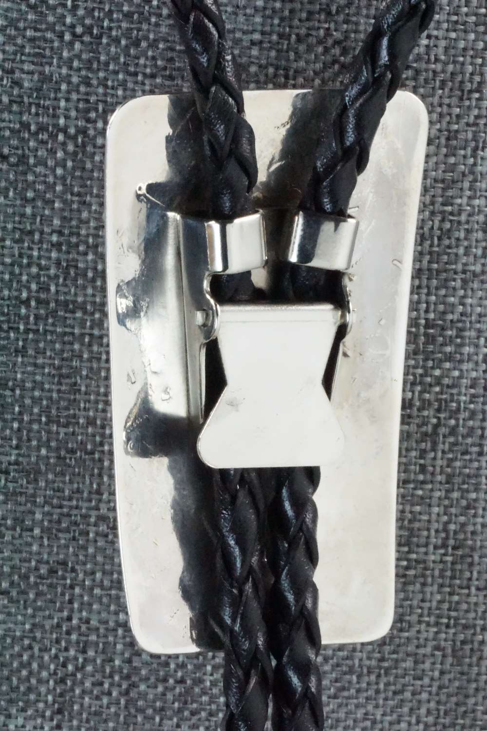 Turquoise, Coral & Sterling Silver Bolo Tie - Wilbur Myers