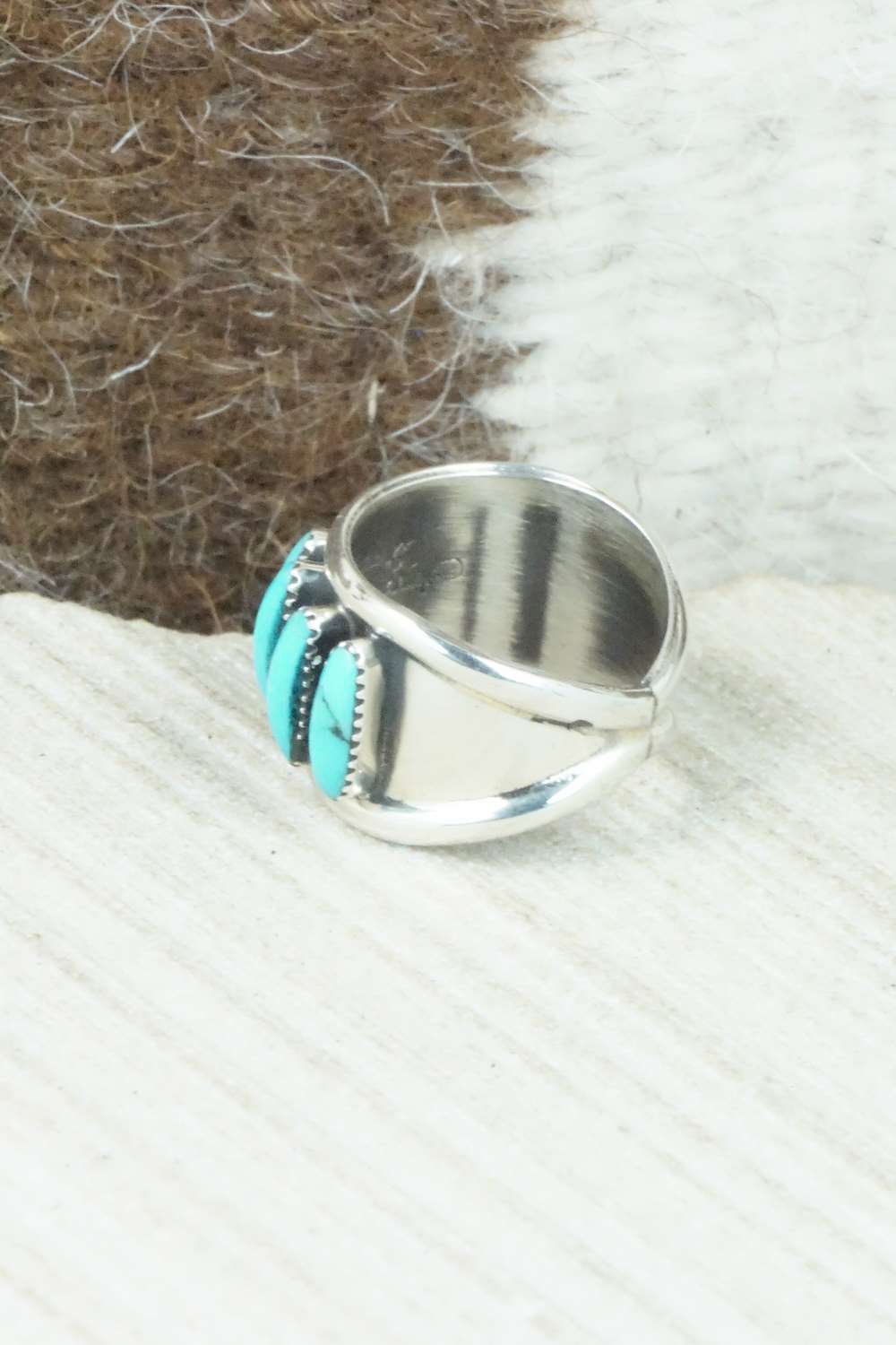 Turquoise & Sterling Silver Ring - Jimson Belin - Size 4.75