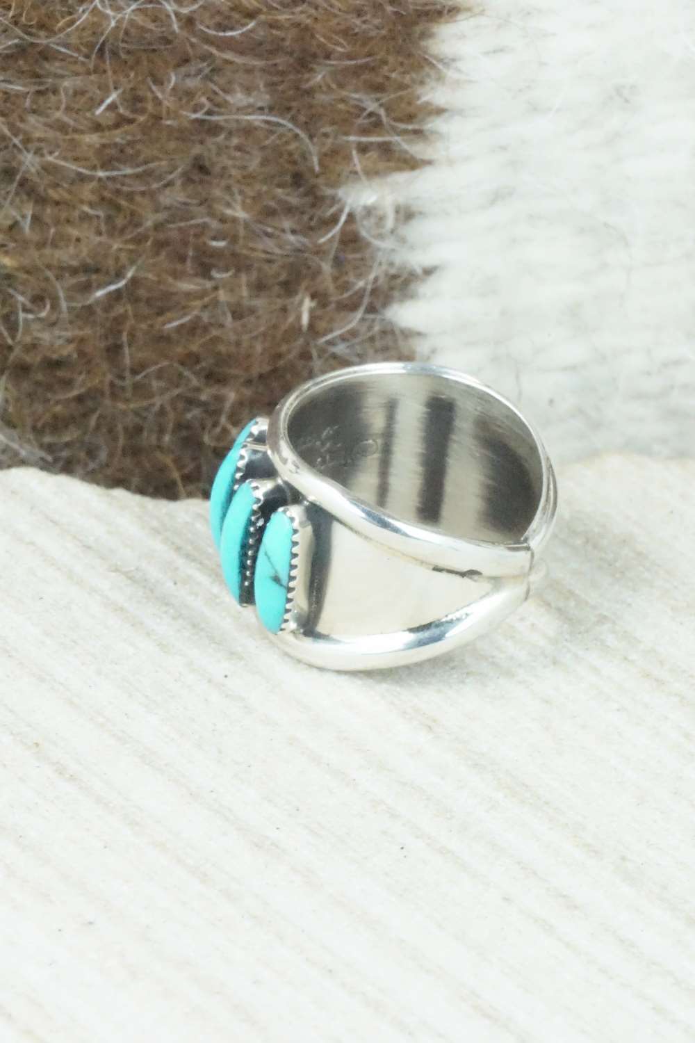 Turquoise & Sterling Silver Ring - Jimson Belin - Size 4.75